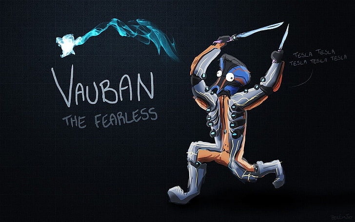 Vauban The Fearless illustration, Warframe, Vauban (Warframe), HD wallpaper