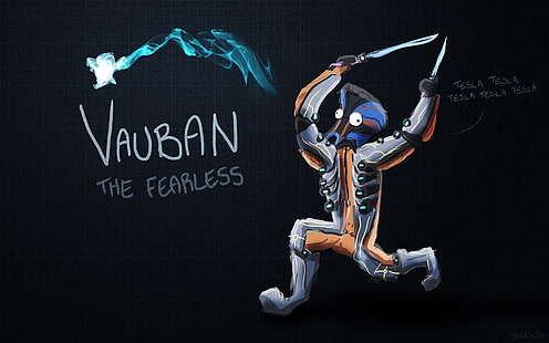 Vauban ภาพประกอบ Fearless, Warframe, Vauban (Warframe), วอลล์เปเปอร์ HD HD wallpaper