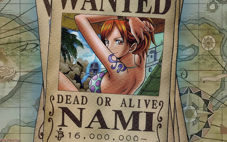 One Piece Wanted Dead or Alive Nami wallpaper, Anime, One Piece, Wallpaper HD