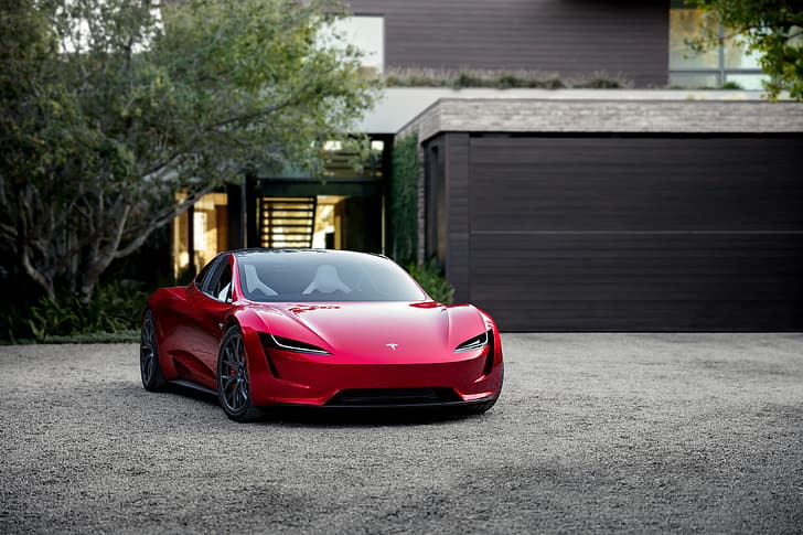 Tesla Roadster, Roadster, samochód, samochód elektryczny, supersamochody, samochody amerykańskie, coupe, Tapety HD