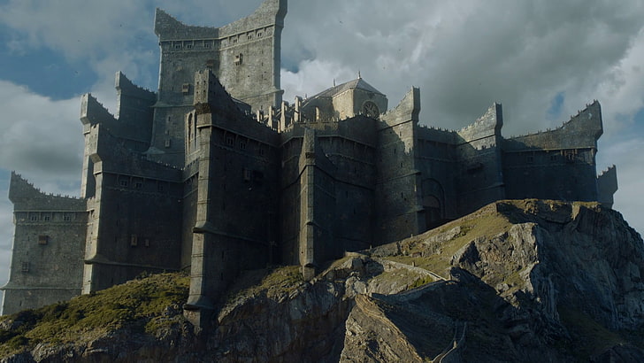 gray castle, Dragonstone, Game of Thrones, HD wallpaper