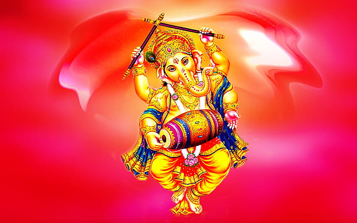 Lord Ganesha Indian Dancing Desktop Hd Wallpaper for Mobile Phones Tablet and Pc 1920 × 1200, Fond d'écran HD