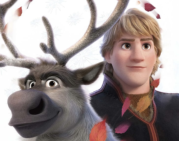 Movie, Frozen 2, Kristoff (Frozen), Sven (Frozen), HD wallpaper