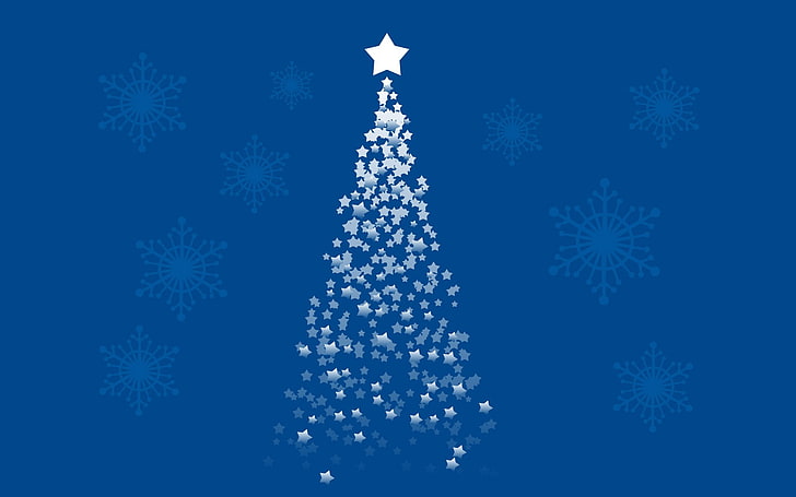 weißer Weihnachtsbaum, Weihnachten, HD-Hintergrundbild