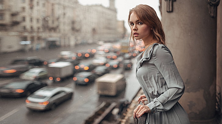Anastasia Scheglova, mujer, modelo, retrato, vestido, Georgy Chernyadyev, Fondo de pantalla HD