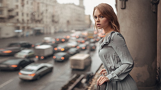 Anastasia Scheglova, femme, modèle, portrait, robe, Georgy Chernyadyev, Fond d'écran HD HD wallpaper