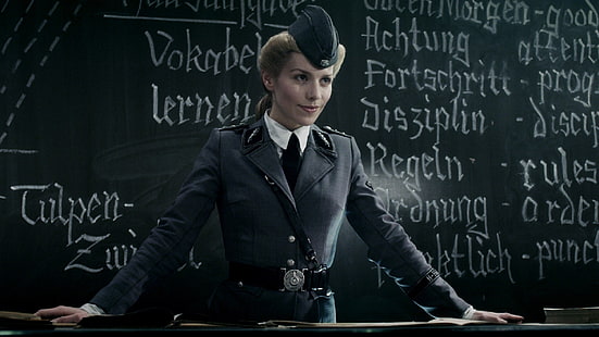 блондинки униформа сша нацистский фильм комедия финляндия научная фантастика немецкое железное небо джулия диетза природа небо HD искусство, блондинки, униформа, HD обои HD wallpaper