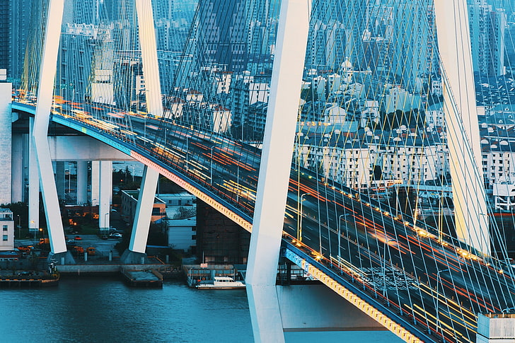 Cina, Shanghai, jembatan, Wallpaper HD