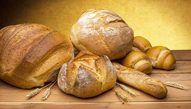 wheat, food, spikelets, picture, cakes, buns, vkusnota, Golden brown, The bread-to all a head!, The bread on the table, HD wallpaper