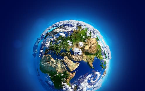 Ziemia, planeta, świat, terra, nasza planeta, ŚWIAT 3D, nasz glob, planetarny świat, nasza ziemia, niebieski punkt, Tapety HD HD wallpaper