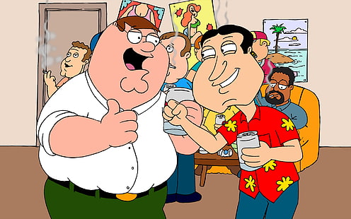 Family Guy, Peter Griffin, Glenn Quagmire, serial tv, Wallpaper HD HD wallpaper