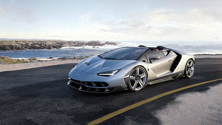 Lamborghini Centenario, родстер, дорога, асфальт, суперкар, ламборджини, HD обои