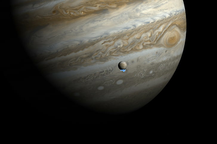 Jupiter, planète, Lune, espace, Système solaire, Europa, Fond d'écran HD