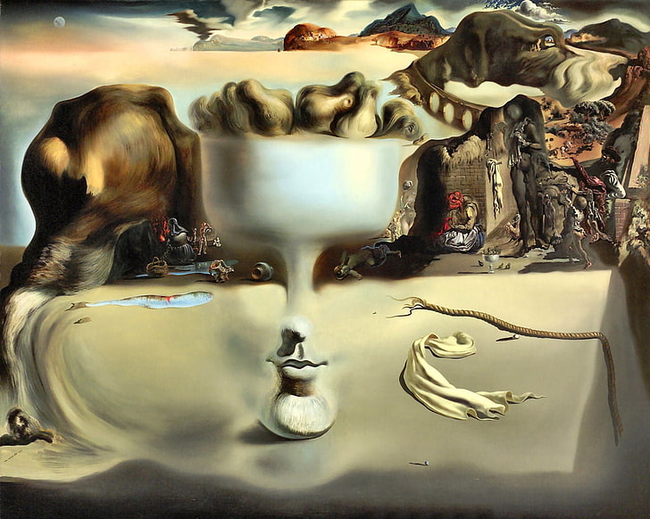 Salvador Dali Malerei, Kunst, Dali, Surrealismus, surrealistisch, schön, abstrakt, Kunstwerk, Malerei, Breitbild, Salvador Dali, surreal, HD-Hintergrundbild