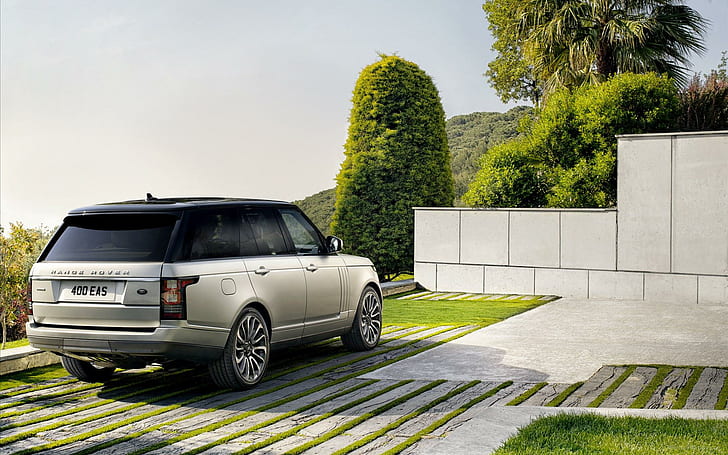 Range Rover 2 2013 года, серебристый и черный Land Rover Range Rover, ровер, Range, 2013 год, автомобили, ленд ровер, HD обои