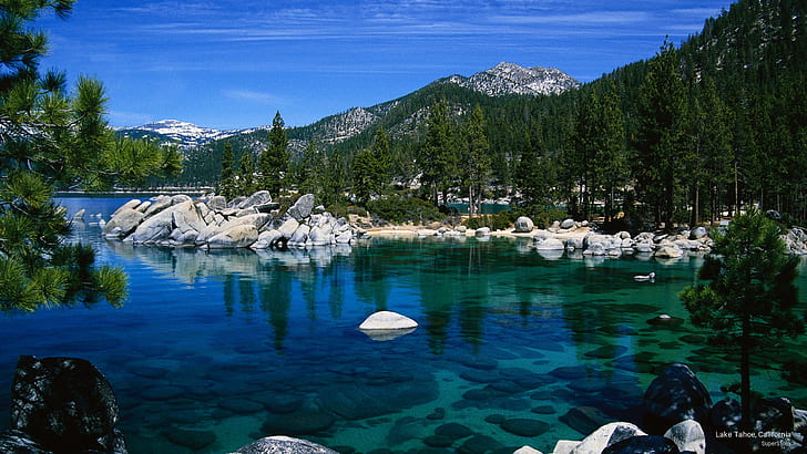 بحيرة تاهو ، كاليفورنيا ، الطبيعة، خلفية HD