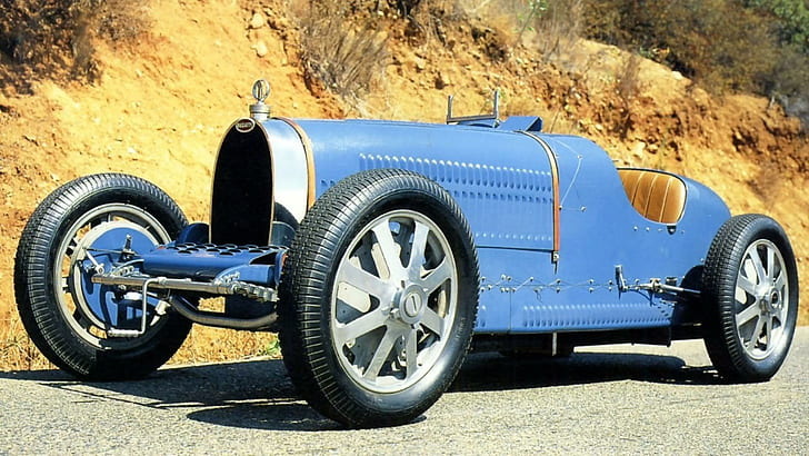 Bugatti 1930 Tipo 37, roadster, blu, 1930, classico, auto, Sfondo HD