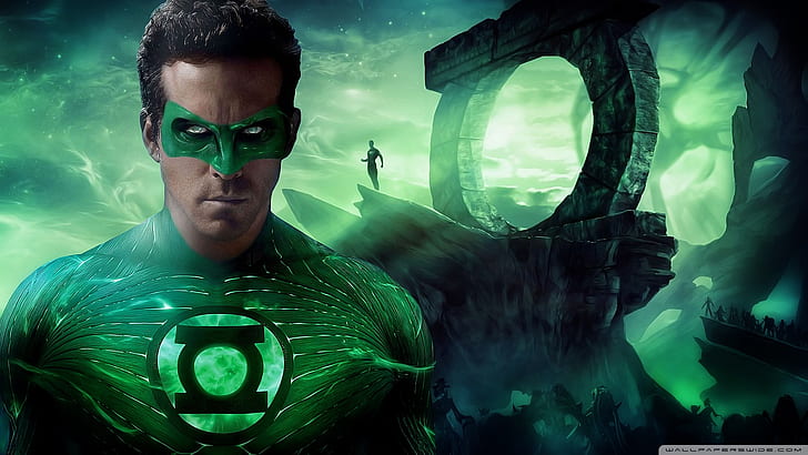 Green Lantern HD, yeşil, çizgi roman, fener, HD masaüstü duvar kağıdı