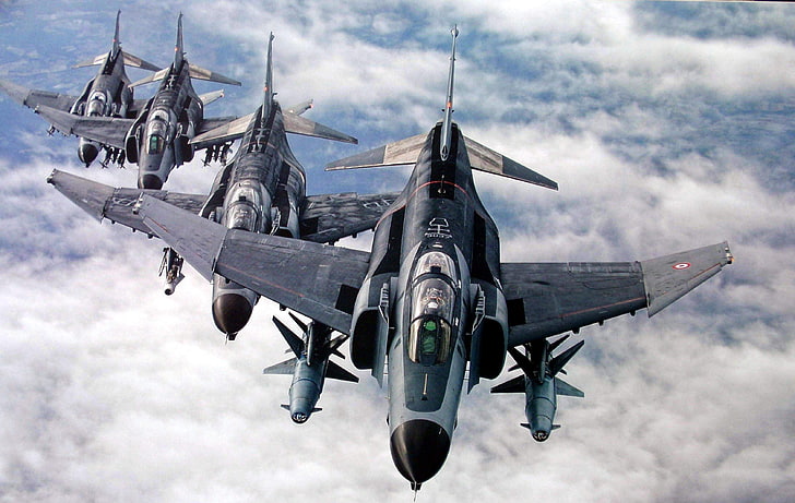 هواء ، طائرة ، طائرة ، هجوم ، مفجر ، مقاتل ، قوة ، طائرة ، طائرات ، عسكرية ، فانتوم ، طائرة ، أجنحة، خلفية HD