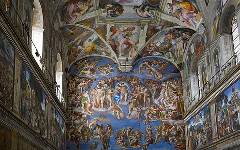 paintings architecture buildings rome italy chapel museum cathedral religious sistine chapel Architecture Religious HD Art , architecture, paintings, HD wallpaper HD wallpaper