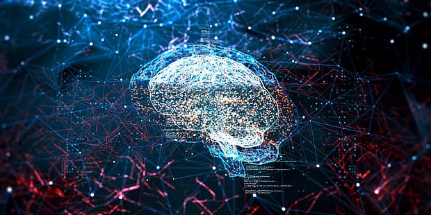 الدماغ ، الفن الرقمي ، Vertigo3d ، الذكاء الاصطناعي ، التكنولوجيا ، الخطوط المستقبلية، خلفية HD HD wallpaper