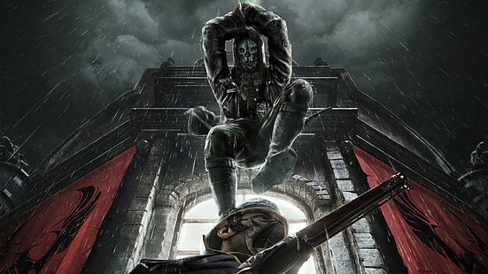 Dishonored: Definitive Edition cover art, Dishonored, video games, assassins, Corvo Attano, HD wallpaper HD wallpaper