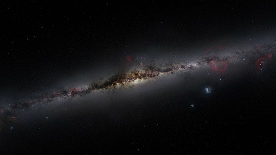 Galaxy Milky Way Stars Black HD, negro, espacio, estrellas, galaxia, way, lechoso, Fondo de pantalla HD HD wallpaper