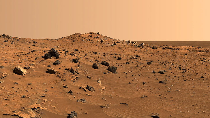 sand and rocks, photo, landscape, planet, Mars, NASA, Opportunity, HD wallpaper