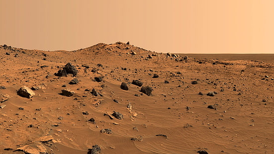 песок и скалы, фото, пейзаж, планета, марс, НАСА, возможность, HD обои HD wallpaper