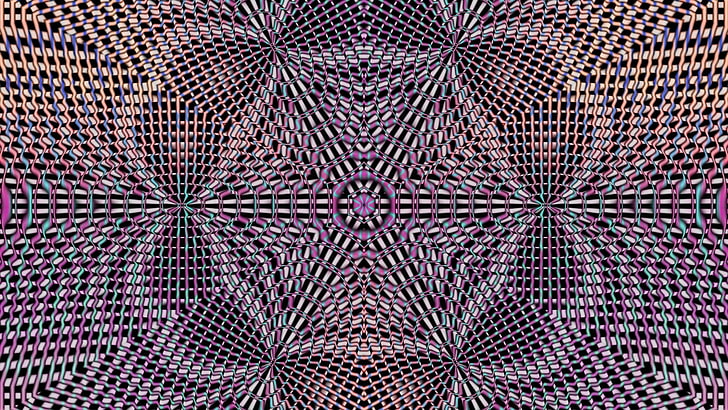 multicolored optical illusion, abstract, optical illusion, HD wallpaper