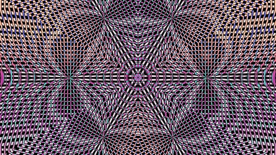 illusione ottica multicolore, illusione ottica, astratta, Sfondo HD HD wallpaper