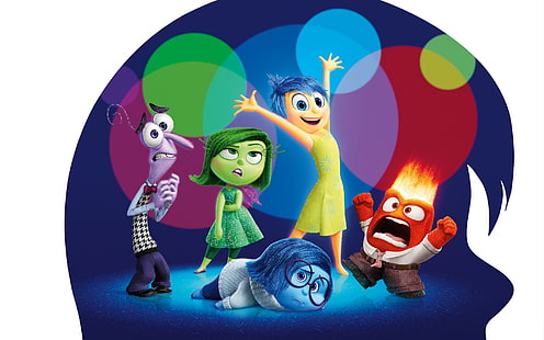 Postacie z Disney Inside Out, Inside Out, Disney, Pixar Animation Studios, filmy animowane, filmy, Tapety HD HD wallpaper