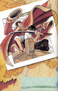 ett stycke anime roronoa zoro monkey d luffy Anime One Piece HD Art, Roronoa Zoro, One Piece (anime), HD tapet HD wallpaper