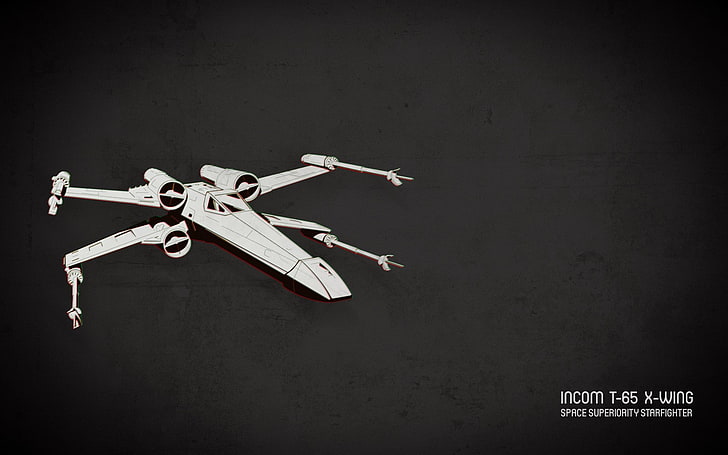 Star Wars X-Wing Fighter illustration, Star Wars, X-wing, minimalism, rymdskepp, HD tapet