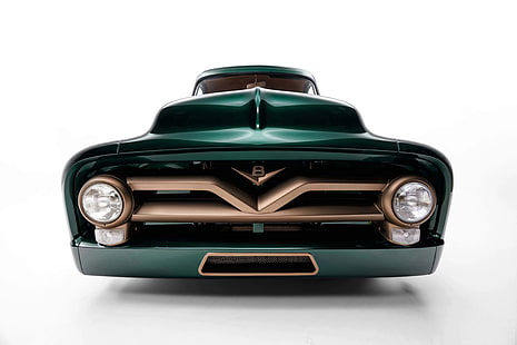 1953, auto, automobil, custom, f-100, f100, ford, heiß, hotrod, pickup, stange, streetrod, lkw, fahrzeug, HD-Hintergrundbild HD wallpaper