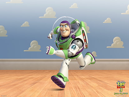 Buzz Lightyear ใน Toy Story 3 HD, ภาพยนตร์, ใน, 3, เรื่องราว, ของเล่น, พิกซาร์, ฉวัดเฉวียน, ปีแสง, วอลล์เปเปอร์ HD HD wallpaper