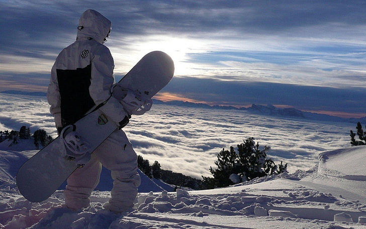 skidor, snö, snowboard, snowboard, sport, vinter, HD tapet