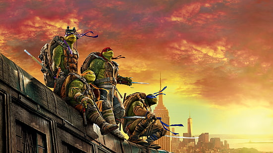 nastoletnie zmutowane żółwie ninja wychodzą z cienia 4k pobierz tapetę hd, Tapety HD HD wallpaper
