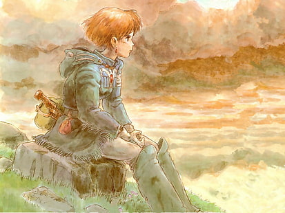 สาวการ์ตูน, Nausicaa, อะนิเมะ, Studio Ghibli, Nausicaa of the Valley of the Wind, วอลล์เปเปอร์ HD HD wallpaper