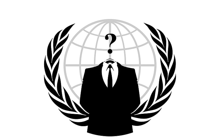anonymous, marks, question, suit, HD wallpaper