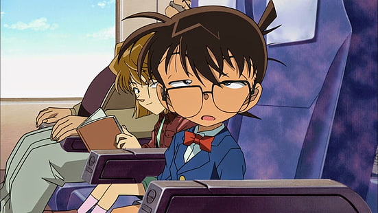 Anime, Detective Conan, Conan Edogawa, Meitantei Konan, Shinichi Kudo, Train, HD wallpaper HD wallpaper