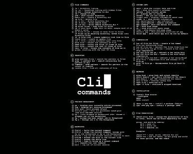 CLI-Befehle Text, Linux, Befehlszeilen, Unix, Ubuntu, HD-Hintergrundbild HD wallpaper