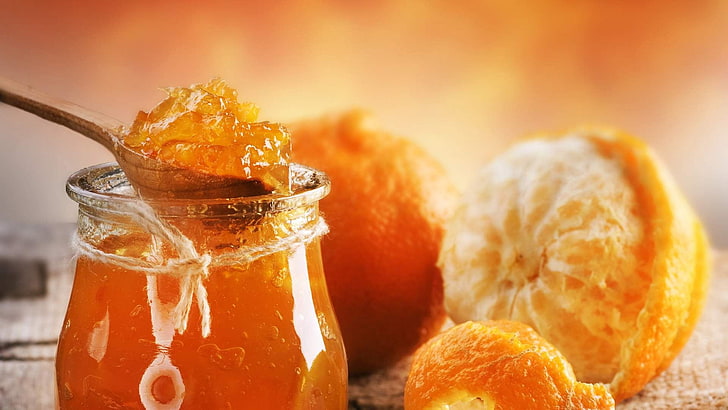 Zitrusfrüchte, Marmelade, Orange, Zitrusfrüchte, Bank, HD-Hintergrundbild