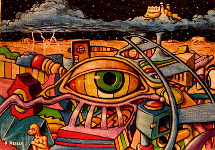 Künstlerisch, Psychedelisch, Fantasie, Graffiti, Surrealismus, Trippy, HD-Hintergrundbild HD wallpaper