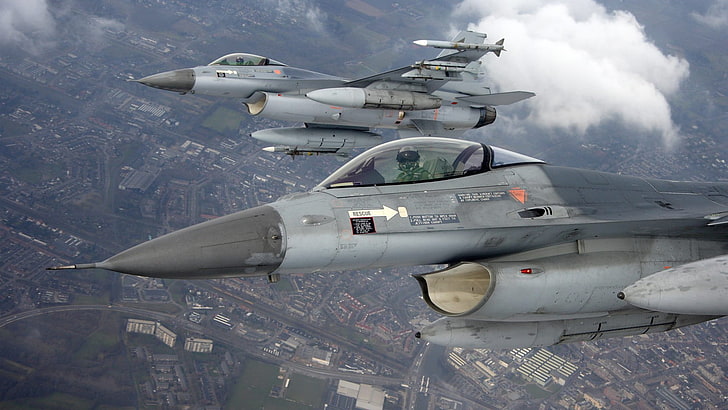 Militär, Militärflugzeuge, Düsenjäger, Royal Netherlands Air Force, General Dynamics F-16 Fighting Falcon, HD-Hintergrundbild