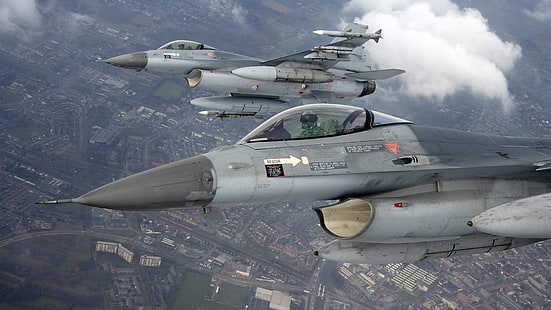 Militär, Militärflugzeuge, Düsenjäger, Royal Netherlands Air Force, General Dynamics F-16 Fighting Falcon, HD-Hintergrundbild HD wallpaper