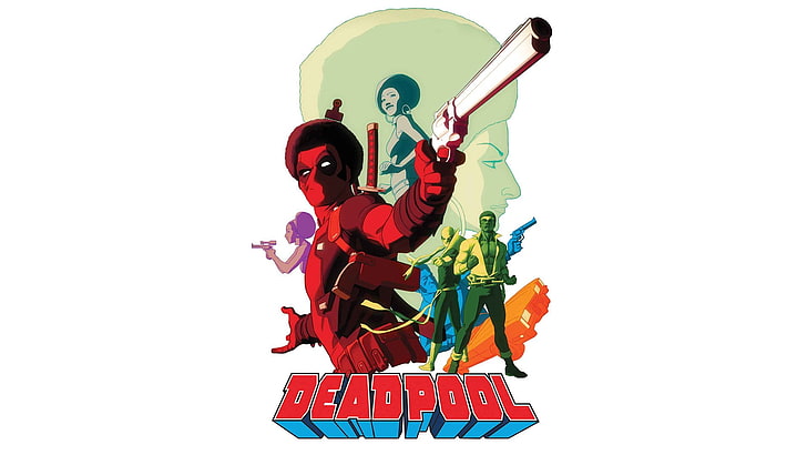 Ilustração de Deadpool, Marvel Comics, Merc com a boca, Deadpool, Punho de Ferro, HD papel de parede