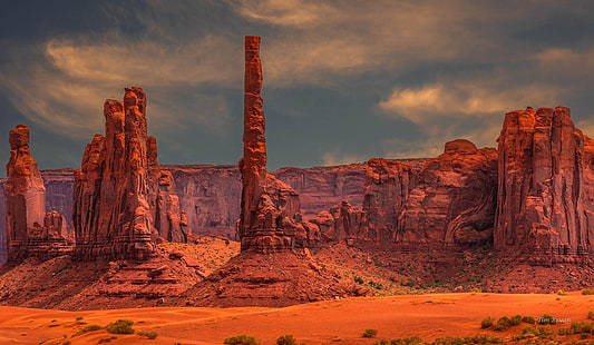 планини, Monument Valley, югозапад, САЩ, пейзаж, HD тапет HD wallpaper