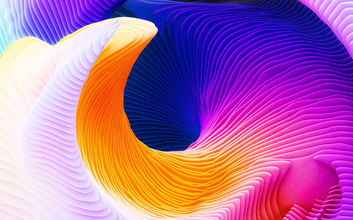 3D Color abstract spiral-Vector design theme wallp.., blue, pink, yellow, and white digital wallpaper, HD wallpaper