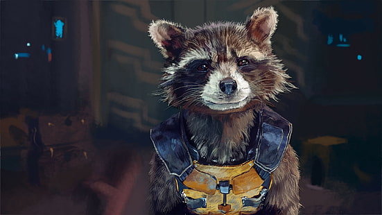 Guardians of the galaxy, rocket, guardians of the galaxy rocket, art, raccoon, rocket, guardians of the galaxy, HD wallpaper HD wallpaper